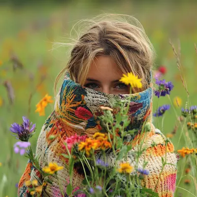 Frühlingswiese mit Blumen als Symbol für den frischen Auftritt der Praxis
